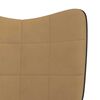 vidaXL Relaxsessel mit Hocker Braun Samt und PVC