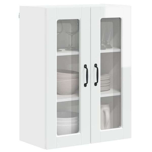 vidaXL K&uuml;chenschrank Hochglanz Wei&szlig; 60 x 31 x 80 cm Holzwerkstoff
