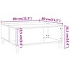 vidaXL Couchtisch Hochglanz-Wei&szlig; 80x80x36,5 cm Holzwerkstoff