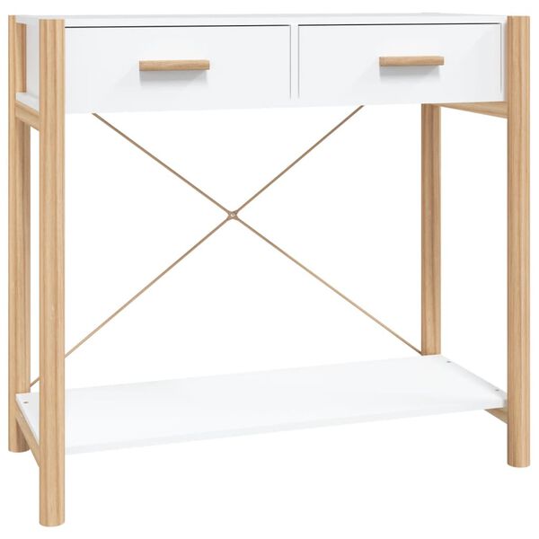vidaXL Konsolentisch Wei&szlig; 82x38x75 cm Holzwerkstoff