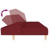 vidaXL Schlafsofa 2-Sitzer mit Fu&szlig;hocker Weinrot Stoff