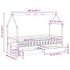 vidaXL Kinderbett mit Schubladen 90x200 cm Massivholz Kiefer