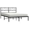 vidaXL Bettgestell mit Kopfteil Metall Schwarz 150x200 cm