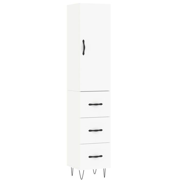vidaXL Highboard Wei&szlig; 34,5x34x180 cm Holzwerkstoff