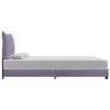 vidaXL Bettgestell Hellgrau Stoff 140x200 cm