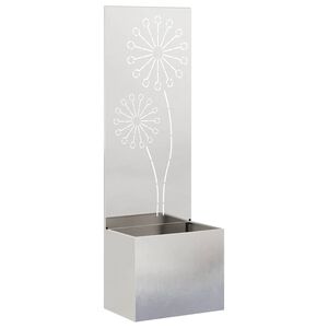 vidaXL Garten Sichtschutz-Leinwand Silber 50 x 32 x 150 cm Edelstahl