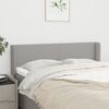 vidaXL Kopfteil mit Ohren Hellgrau 147x16x78/88 cm Stoff
