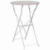 vidaXL Klapp Bistro Set 3 pcs Beige Stahl