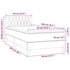 vidaXL Boxspringbett mit Matratze Schwarz 90x200 cm Samt
