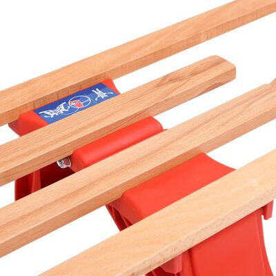 vidaXL Klappschlitten mit Rückenlehne 119 cm Holz