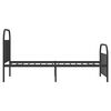 vidaXL Bettgestell mit Kopf- und Fu&szlig;teil Metall Schwarz 107x203 cm