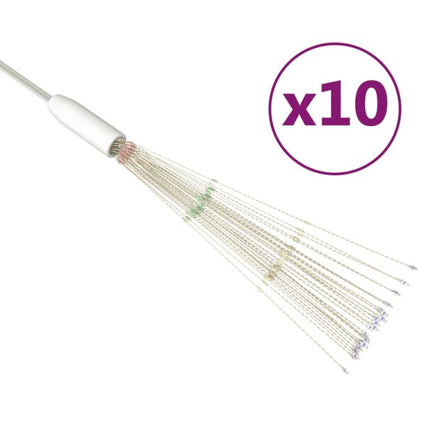 vidaXL Feuerwerkslichter 10 Stk. Mehrfarbig 20 cm 1400 LEDs