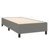 vidaXL Boxspringbett mit Matratze & LED Dunkelgrau 90x200 cm Stoff