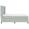 vidaXL Boxspringbett mit Matratze Hellgrau 140 x 190 cm Samt