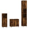 vidaXL 3-tlg. Badm&ouml;bel-Set R&auml;uchereiche Holzwerkstoff