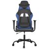vidaXL Gaming-Stuhl Schwarz und Blau Kunstleder