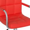 vidaXL Esszimmerst&uuml;hle 4 Stk. Drehbar Rot Kunstleder