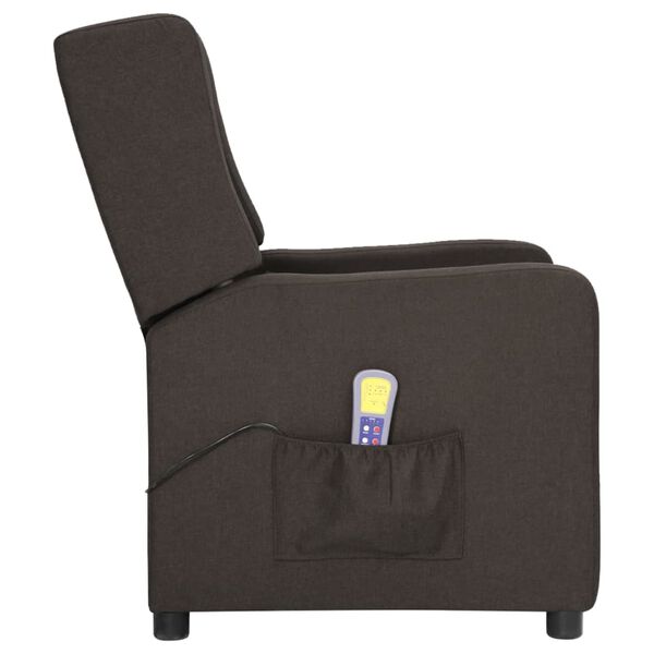 vidaXL Massagesessel Taupe Stoff