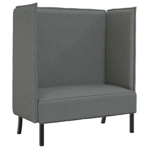 vidaXL Hoher R&uuml;cken Sofa 101cm Dunkelgrau Stoff