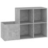 vidaXL Flur-Schuhschrank Betongrau 105x35,5x70 cm Holzwerkstoff