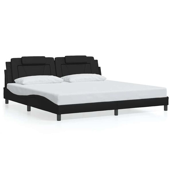 vidaXL Bettgestell "Viana" ohne Matratze Schwarz 200x200 cm Kunstleder