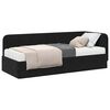 vidaXL Eckbettgestell mit Matratze Schwarz 80 x 200 cm Samt