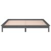 vidaXL Massivholzbett mit LEDs Grau 200x200 cm