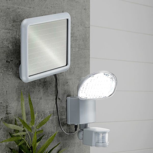 HI LED-Solar-Gartenleuchte mit Bewegungsmelder Kunststoff