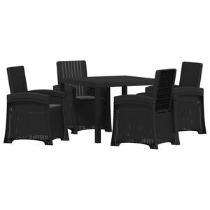 vidaXL Garten Essgruppe 5 stk. Anthrazit PP