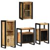 vidaXL Badezimmerm&ouml;bel-Set Wandmontiert 4 pcs Braun Massives Mangoholz