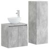 vidaXL Badezimmerm&ouml;bel-Set 2 stk. Betongrau 33 x 34,5 x 100 cm