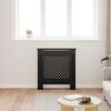 vidaXL MDF Heizk&ouml;rperverkleidung Schwarz 78 cm