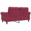 vidaXL 2-Sitzer-Sofa Weinrot 120 cm Samt