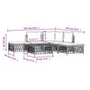vidaXL 6-tlg. Garten-Lounge-Set mit Kissen Anthrazit Stahl