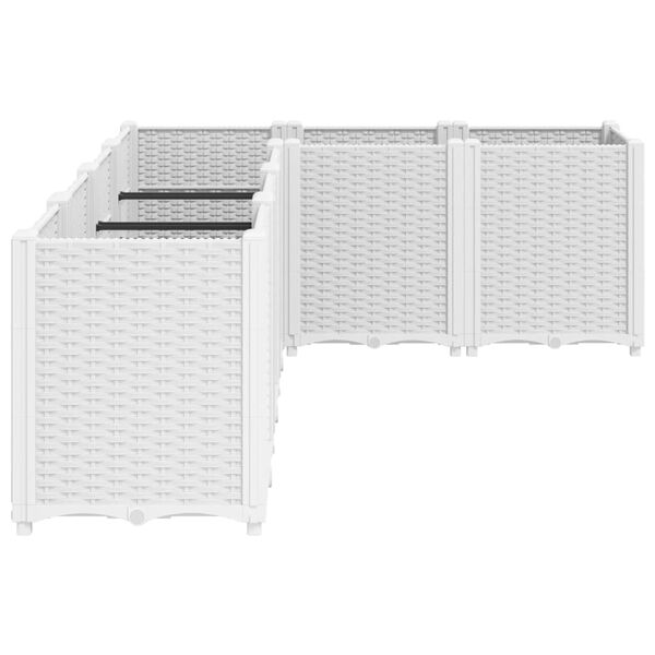 vidaXL Pflanzk&uuml;bel Wei&szlig; 160x120x53 cm PP