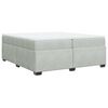 vidaXL Boxspringbett mit Matratze Hellgrau 200x200 cm Samt