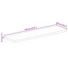 vidaXL Tischplatte 120x60x2,5 cm Rechteckig Massivholz Mango