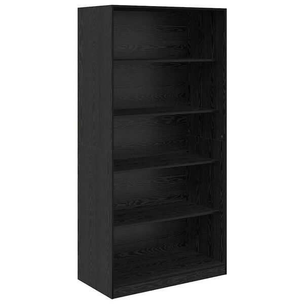 vidaXL Kleiderschrank mit Regal Schwarz Eichen-Optik 100 x 50 x 200 cm