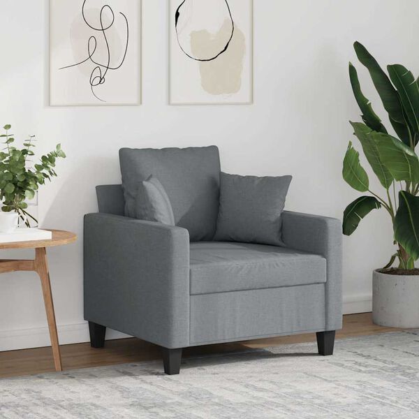 vidaXL Sessel Hellgrau 60 cm Stoff