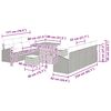 vidaXL Gartensofa-set mit Kissen 10 pcs Schwarz Poly-Rattan