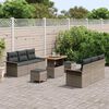 vidaXL Garten-Sofa-Set 9 pcs Grau Poly-Rattan