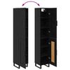 vidaXL Highboard Schwarz Eichen-Optik 34,5 x 34 x 180 cm Holzwerkstoff