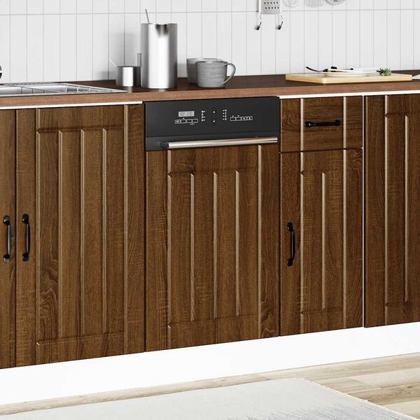 vidaXL Geschirrsp&uuml;lerblende Lucca Braun Eichen-Optik Holzwerkstoff