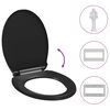 vidaXL Toilettensitz mit Absenkautomatik und Quick-Release Schwarz