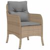 vidaXL Garten Essgruppe mit Kissen 5 pcs Beige Poly-Rattan