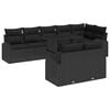 vidaXL Gartensofa-set 9 stk. Schwarz 100 x 55 x 73 cm Poly-Rattan