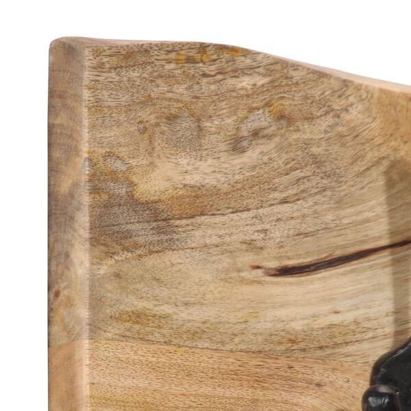 vidaXL Wandgarderobe mit 4 Haken Massivholz Mango