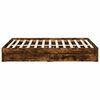 vidaXL Bettgestell mit Schubladen R&auml;uchereiche 120x200cm Holzwerkstoff