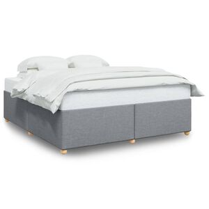 vidaXL Bettgestell ohne Matratze Hellgrau 200x200 cm Stoff