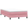 vidaXL Boxspringbett ohne Matratze Rosa 120x210 cm Samt